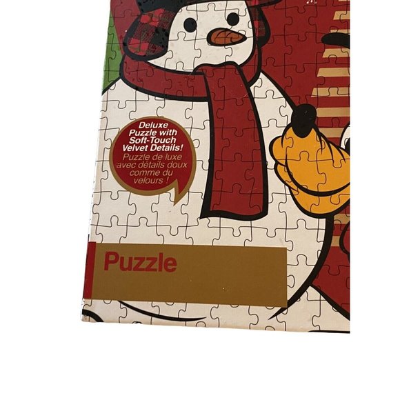 Disney Store New In Box Deluxe 500 Piece Mickey Minnie Pluto Holiday Puzzle - Picture 5 of 11